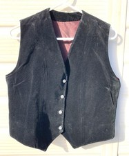 Vintage The Scotch House Scottish Ladies Velvet Vest, Size 16