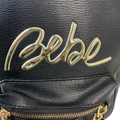 NWOT BEBE Small Black Gianna Backpack Handbag Vegan Leather  display picture 1