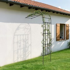 Half Side Garden Arch Trellis,Metal Arbor Trellis,FreeStanding Garden Arch Arbor