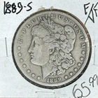 1889-S MORGAN SILVER DOLLAR ~ FINE/VF ~NICE COIN~