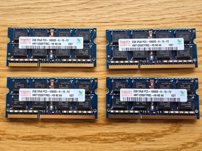 8GB Kit 4x2GB Hynix DDR3 SO-DIMM PC3-10600S 1333MHz Notebook RAM