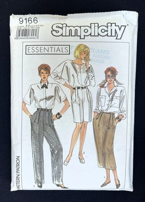Simplicity 9166 Misses Pants, Shorts, Skirt 1989 Pattern sz 6-10 (Skirt N/C) Cut