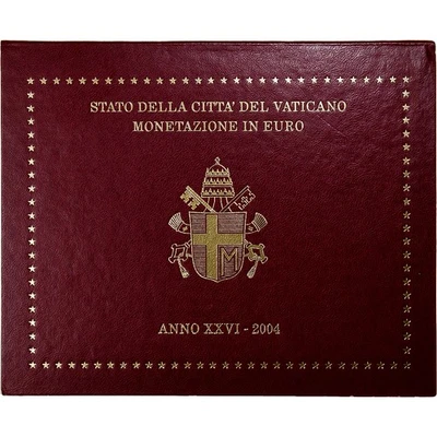 Vatican, 1 Cent to 2 Euro, Jean-Paul II, 2004, Rome, FDC - Photo 1/2
