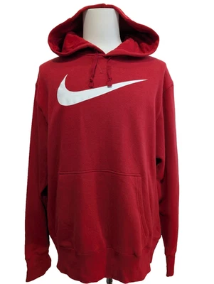 ➜ Sweat à Capuche Nike - Grand Logo Swoosh - Rouge Foncé - Taille XL - Photo 1/4