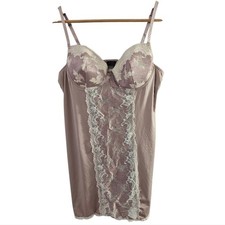 Marilyn Monroe Womens Lingerie Nightgown Chemise Slip Sheer Lace XL