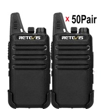 50Pack Retevis RT22 FRS Walkie Talkie 2W VOX Two Way Radios for Hospital/School