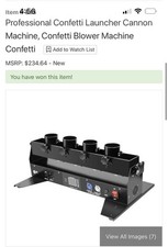 Electric Confetti Cannon Launcher w/ DMX  Remote Control, Black, Wedding