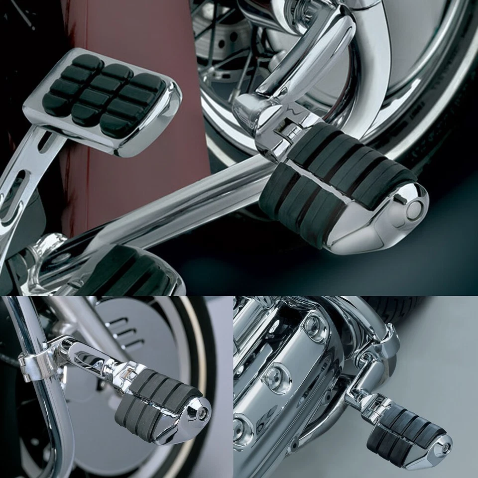 Par de estriberas de carretera pedales reposapiés para Honda Goldwing 1000 1100 1200 1500 1800 Foto 4 de 4