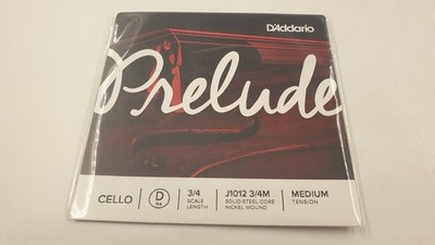 D'Addario Prelude J1012 3/4M Cello Saite D - Stahlkern Nickel besponnen NEU OVP