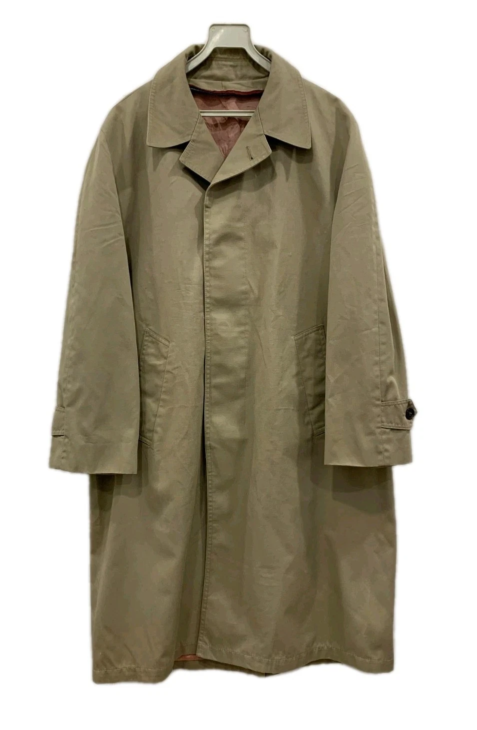 Coronet Montreal Vintage Trench Coat Mens XL Khaki Rain Coat Long Lined #171