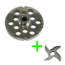 SALVADOR MINCER PLATE FOR SIZE 22 - 12mm + SIZE 22 BLADE BUNDLE