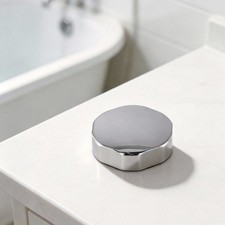 74mm Brass Knob with Chrome Finish for Bathtubs and Overflow Prevention