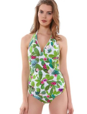 Freya Kaktus gepolsterter Neckholder Badeanzug mit Bügel Schwimmanzug 3882
