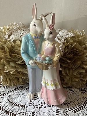 Easter Bunny Couple with basket of eggs love couples married