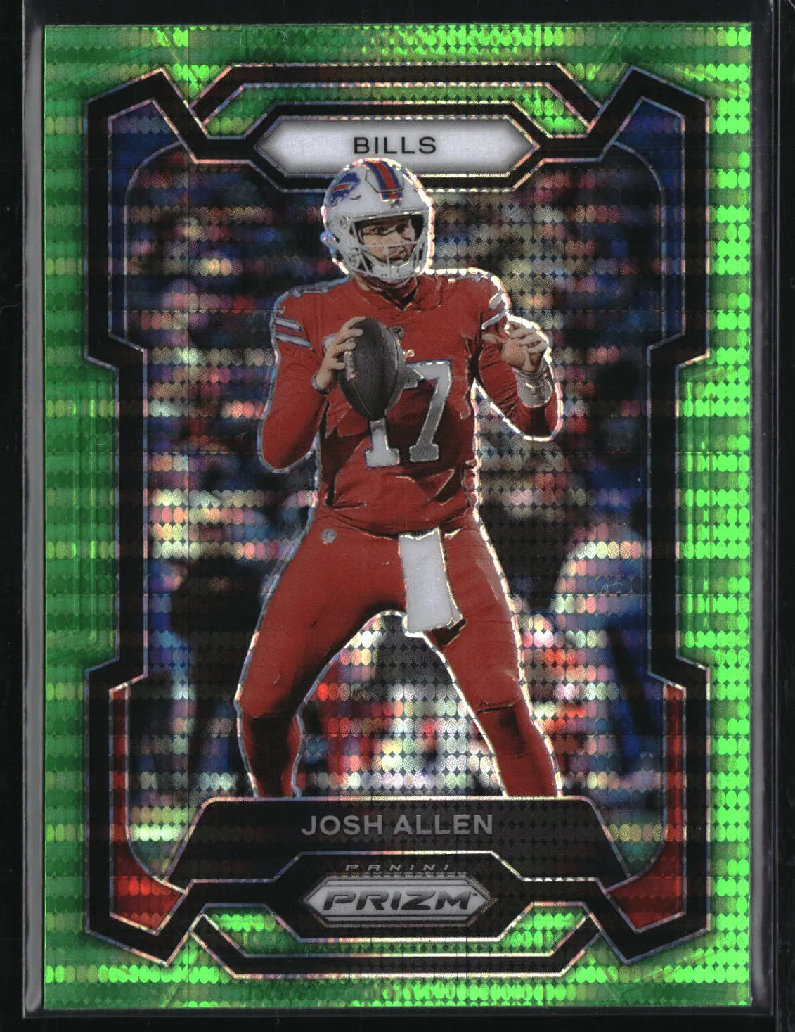 2023 Panini Prizm Josh Allen #32 Green Pulsar Prizm