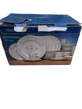 Tienshan Stoneware Country Bouquet 40 Pc Dinnerware Set Service for 8 NIB