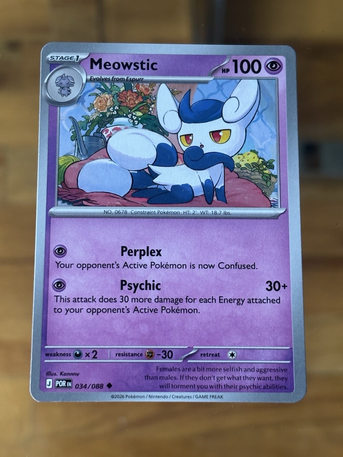 Meowstic 034/088 Perfect Order Pokemon Card