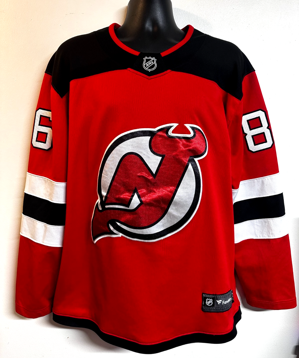 NHL New Jersey Devils #86 Jack Hughes Fanatics Hockey Jersey Mens