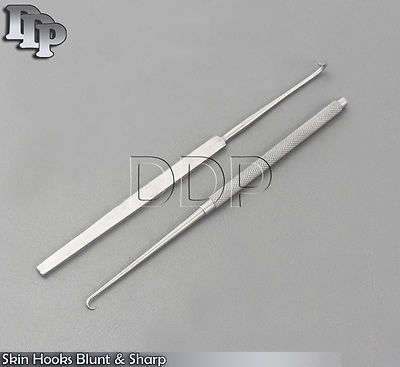 Skin Hooks Blunt & Sharp Maxillofacial Plastic Surgery Surgical Instruments