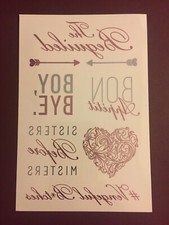 Fun Party Temporary Tattoo Sheet For Girl, Teen, Junior, Women, Lady Prism Foil