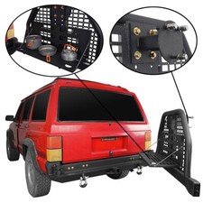 Fit 1984-2001 Jeep Cherokee Xj Steel Rear Bumper Wtire Carrier Foldable Table