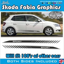 Skoda Fabia VRS Estate Hatch Side Stripes Decals Stickers Graphics FREE P&P 009