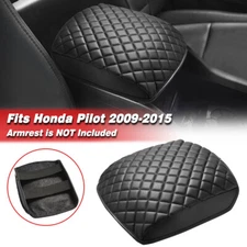 Center Console Lid Armrest Cover Dog Cushion Pad Fit Honda Pilot 2009-2015 Black