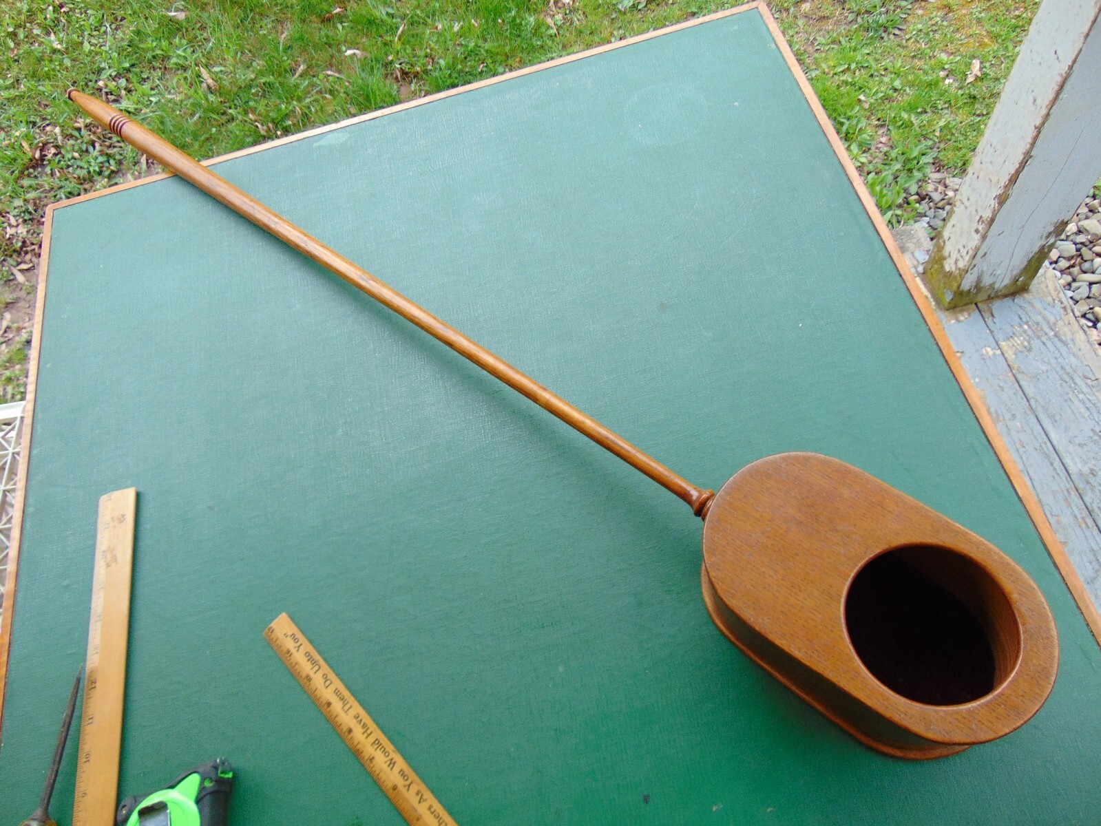 Antique OAK Fraternal Concealed Ballot Offering Collection Box Meeting House A1