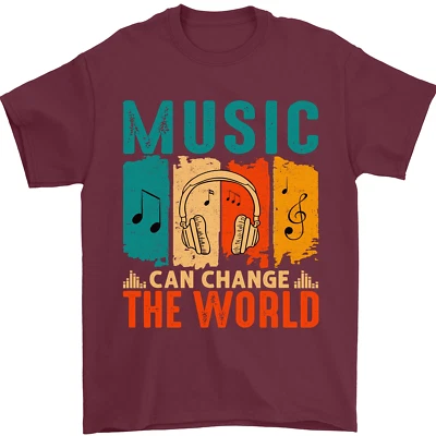 La Musique Peut Changer Le Monde T-Shirt Pour Hommes 100% Coton - Photo 1/4