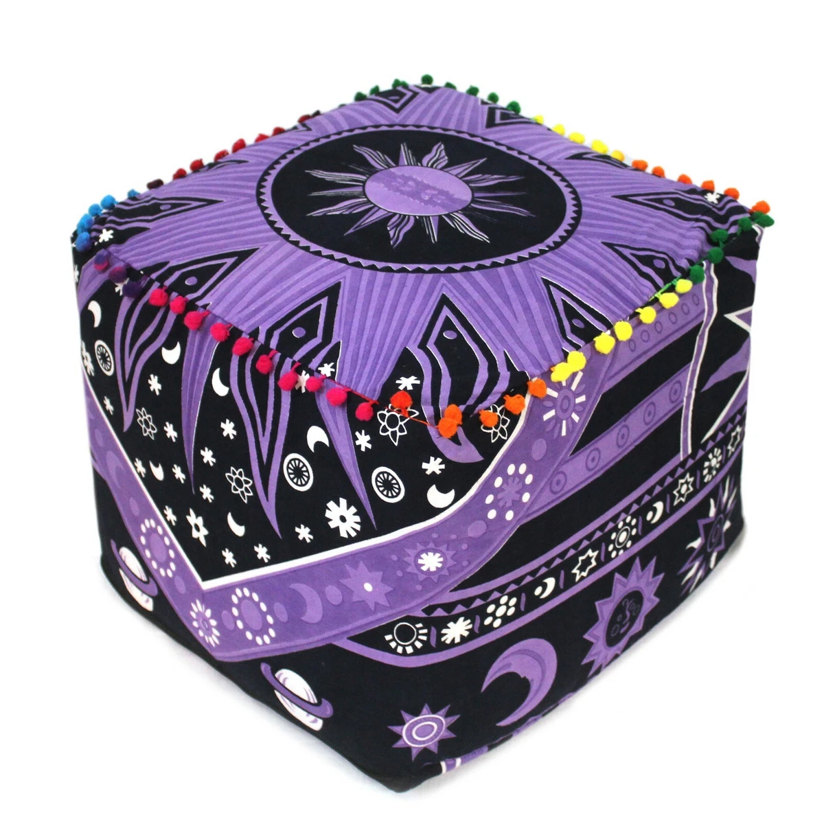 Purple ottoman pouf deals
