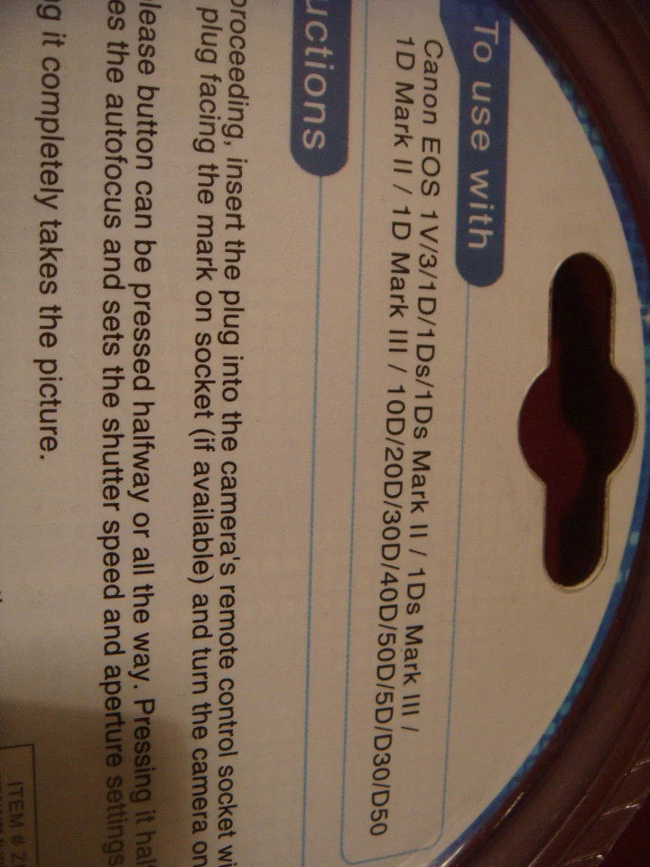 NEW Zeikos Remote switch for canon Digital SLR pro cameras  - Image 3 of 3