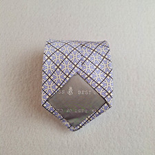 ROBERT TALBOTT Best of Class Men's 100 Silk Necktie Luxury Geometric Blue EUC