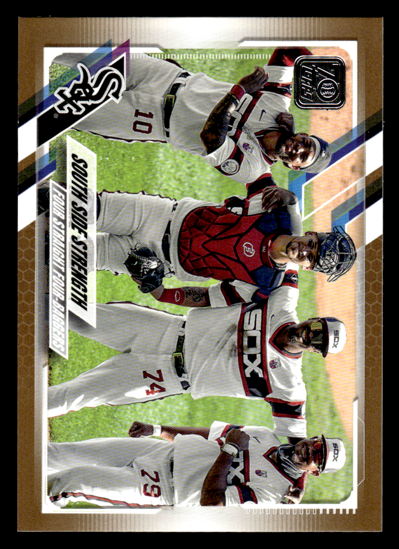 2021 Topps - Checklist José Abreu, Eloy Jimenez, Yoan Moncada #486 Gold /2021