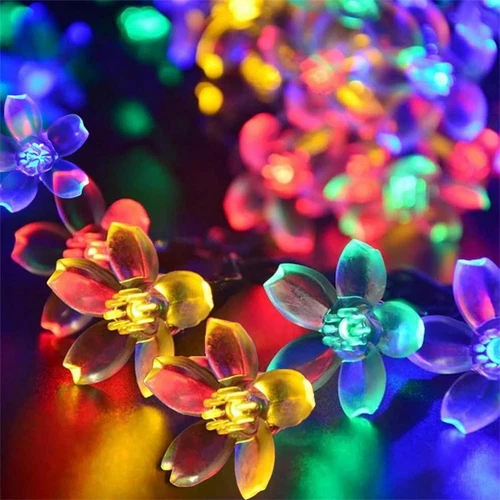Solar Flower Light LED String Light Garden Fence Tree Decor Lamp Waterproof US - Picture 3 of 40