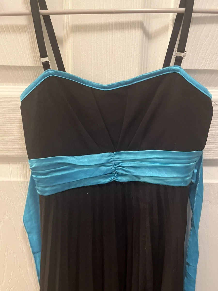 Black and hotsell light blue dress