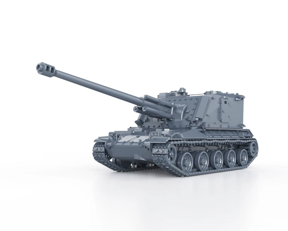 WARGAMEZONE MODERN FRENCH - AMX 30 AuF1 GCT 155mm SPG - 1/56 1/72 1/87 1/100 3D PRINTED