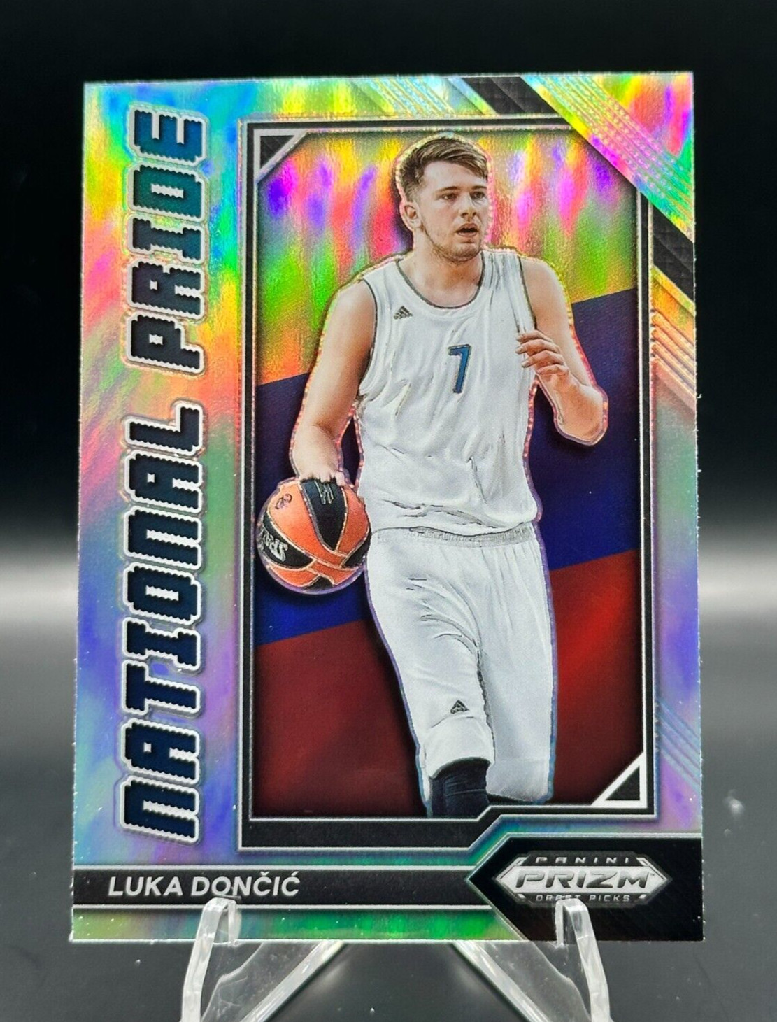 Luka Doncic 2023-24 Panini Prizm Draft Picks National Pride #8 SP