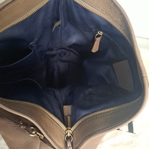 Coach 27858 Madison Pebbled Leather Hobo Convertible Beige w/Drawstring Dust Bag - Picture 7 of 14