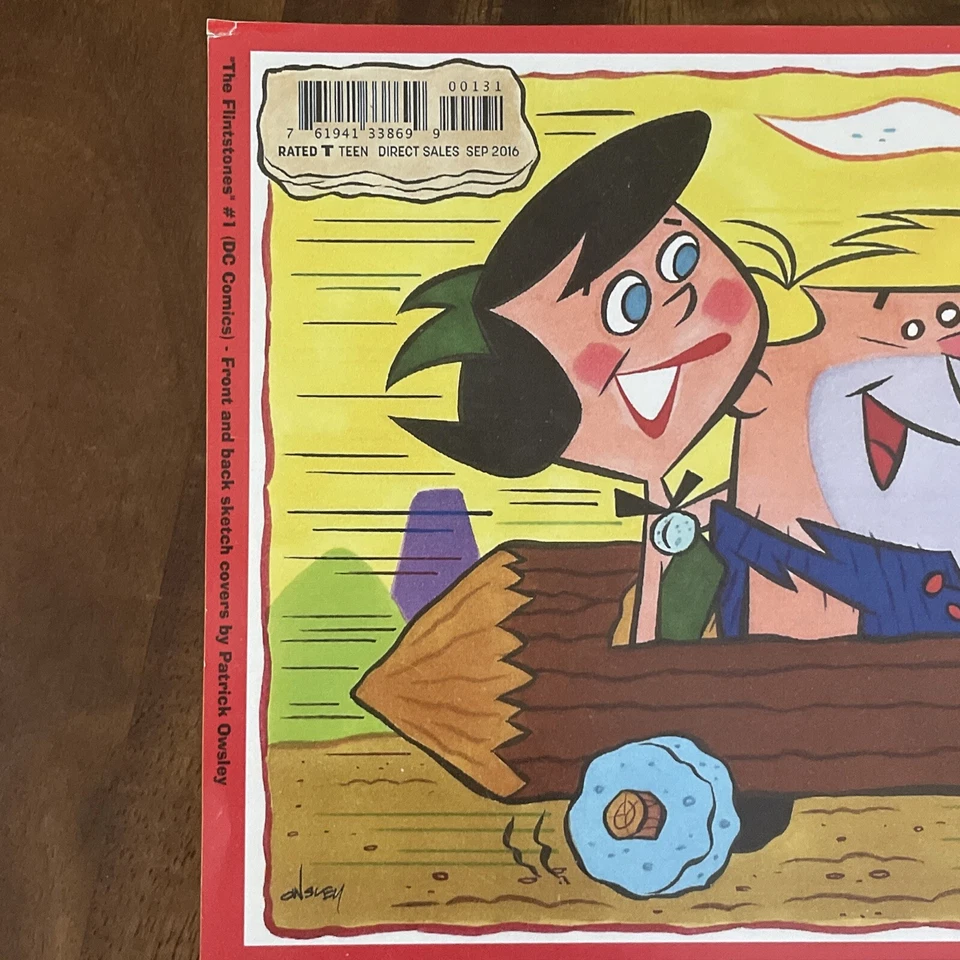 RARE AUTOGRAPH HANNA BARBERA ARTWORK PATRICK OWSLEY SIGNED THE FLINTSTONES - Image 3 of 4