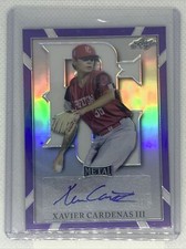 2021 LEAF PERFECT GAME METAL PURPLE REFRACTOR XAVIER CARDENAS III AUTO #2/25
