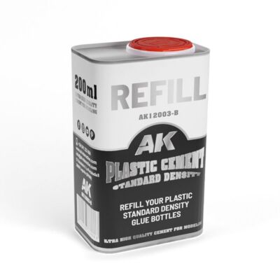 AK Interactive AK12003-B - refill Plastic cement standard density 200 ml - Neu