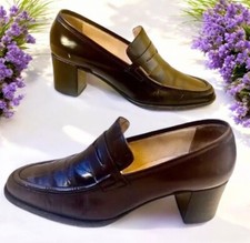 Calvin Klein Brown Leather Classic Pump Vintage '96 with Box 335 Womens 7