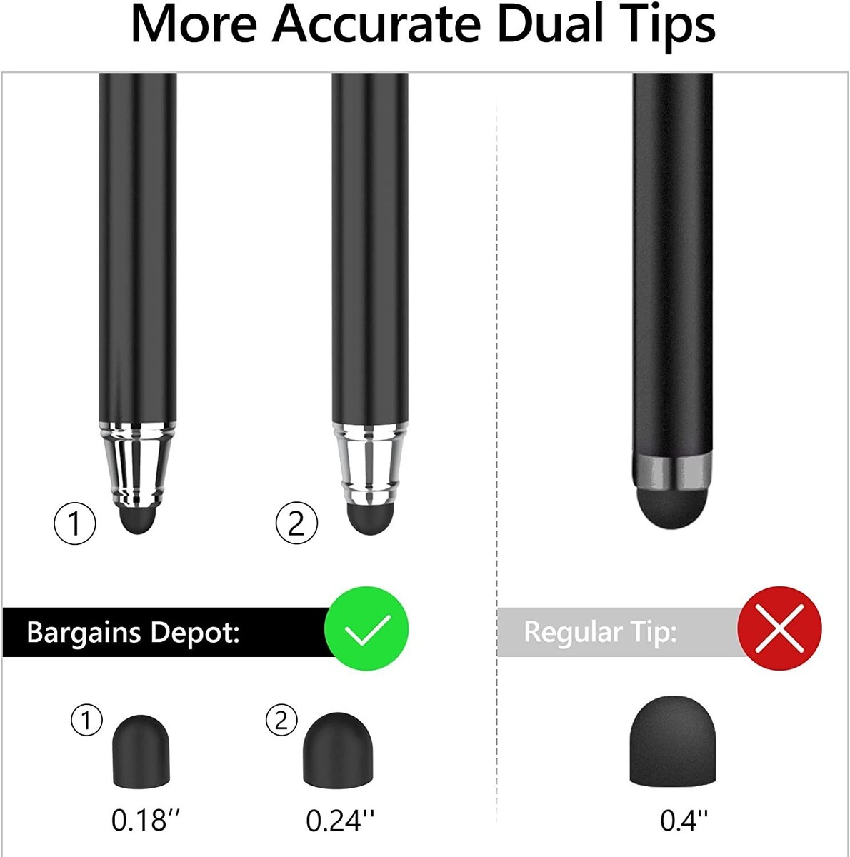 Touch Screens Rubber Tip Stylus Soft Tip Stylus For Ipad 2PCS - Main Image