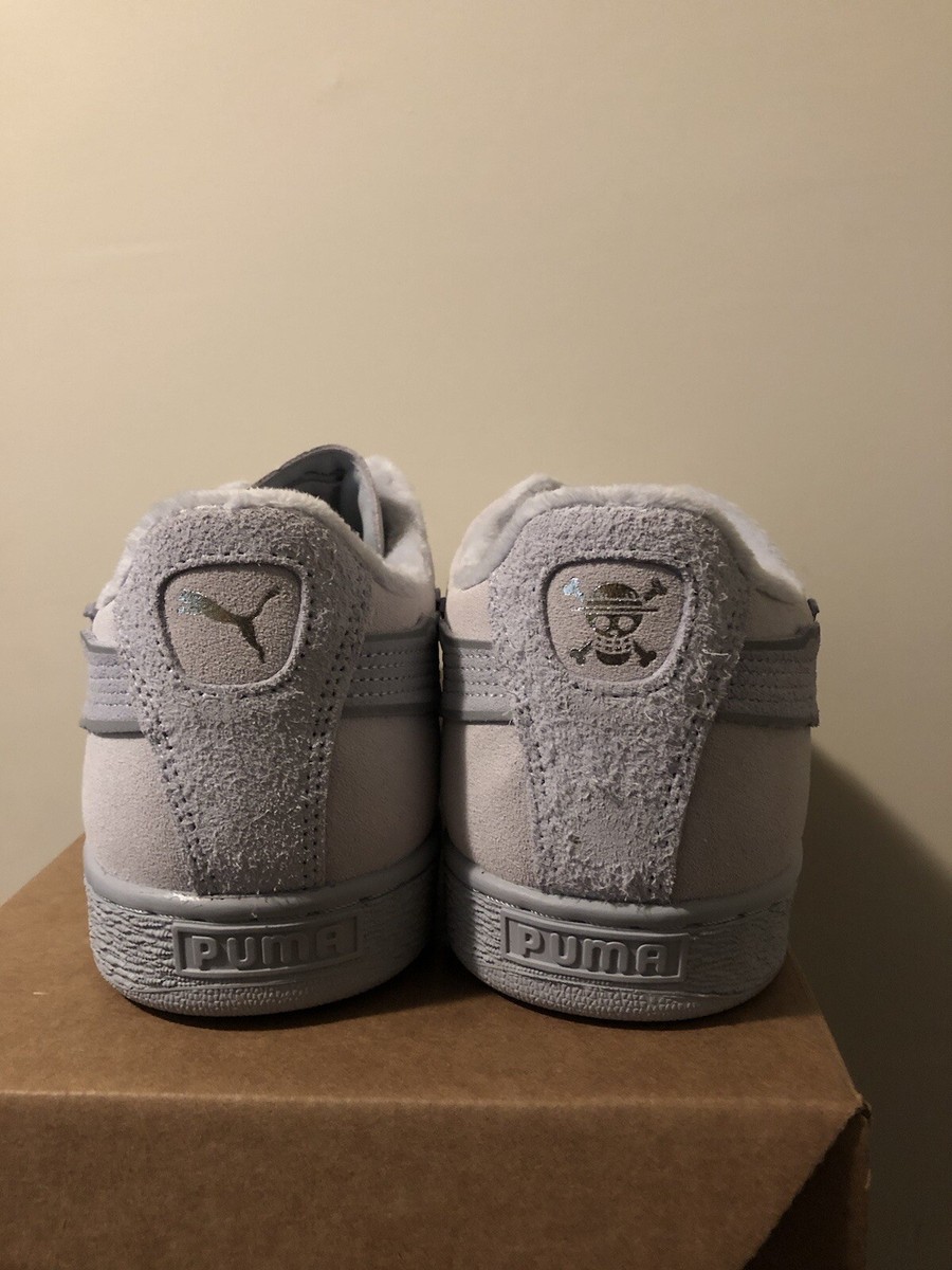PUMA x ONE PIECE Luffy Suede Sneaker White Gray Men 396524