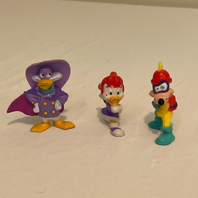 Disney 1992 Kellog Darkwing Duck and Friends Lot of 3 PVC Figures