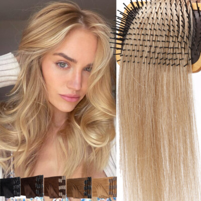 CLEARANCE 100% Remy Human Hair Clip-In Full Head Hair Extensions Ash Blonde BEST