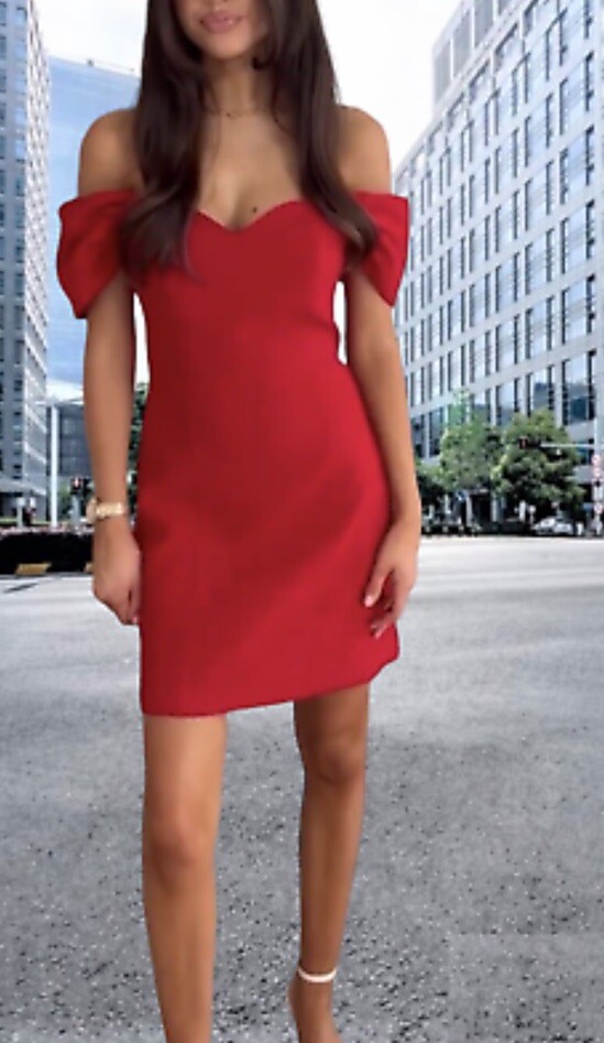 sweetheart neckline knit dress zara Zara Knit Dress with Sweetheart Neckline size UK S