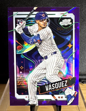 2024 Topps Cosmic Chrome Purple Nebula Refractor Luis Vasquez /150 (RC) Cubs