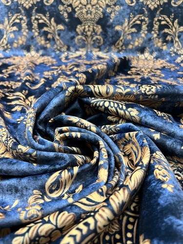 Velvet Damask Fabric, 54" Wide, for Upholstery Chair Window Craft - Sold by Yard - Picture 4 of 9