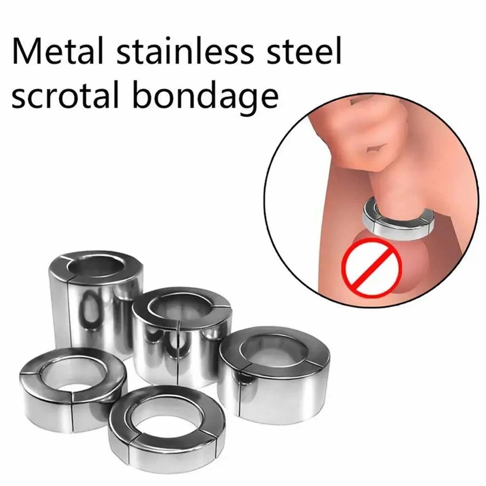 Maca bola pesada peso aço inoxidável anel peniano magnético alongamento masculino - Imagem 2 de 4